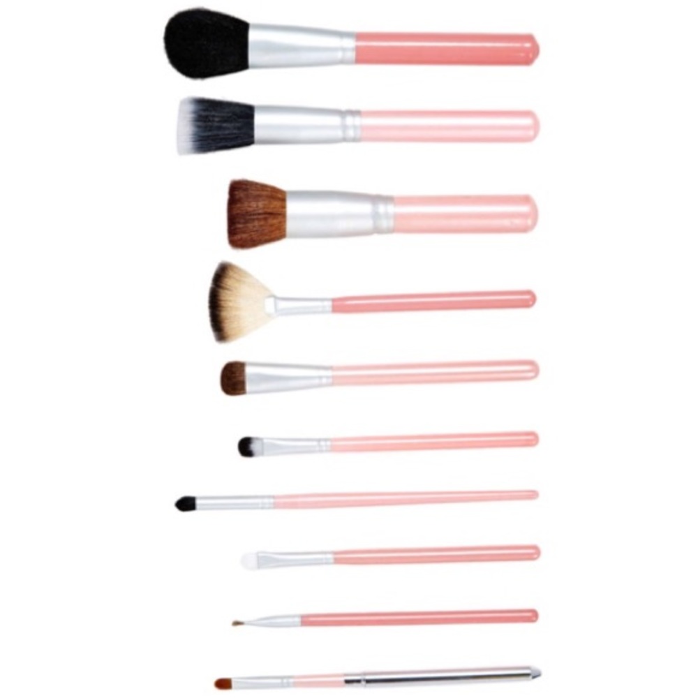 💜10 piece perfectly pink Brush set
