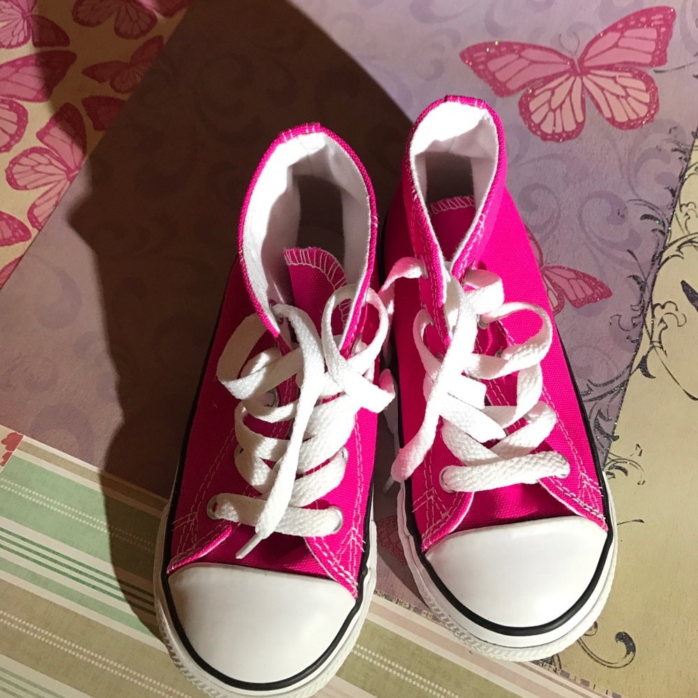 Converse high top pink