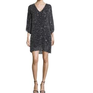 Alice+Olivia Shary' Sheer Sequin Tunic Dress