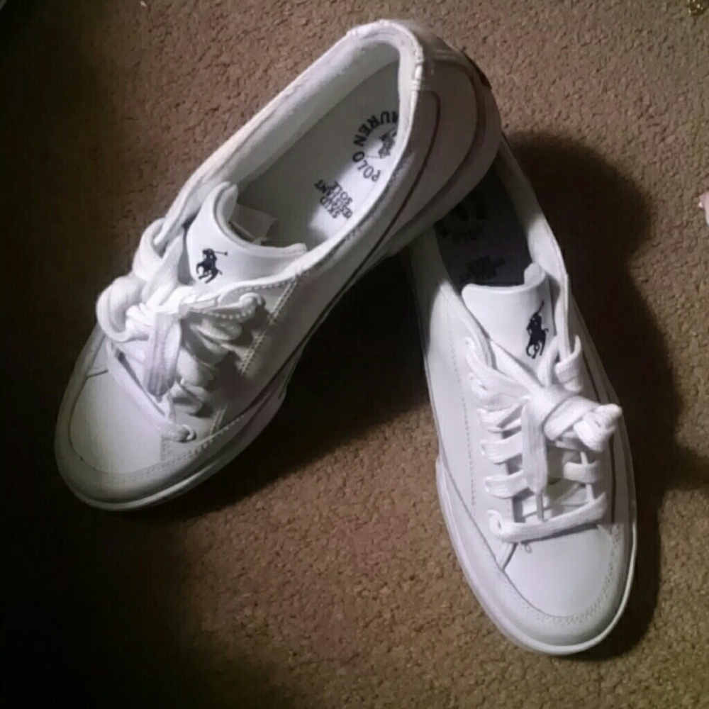 Vintage Rare Collectible Ralph Lauren Polo Leather Sneakers Tennis Shoes