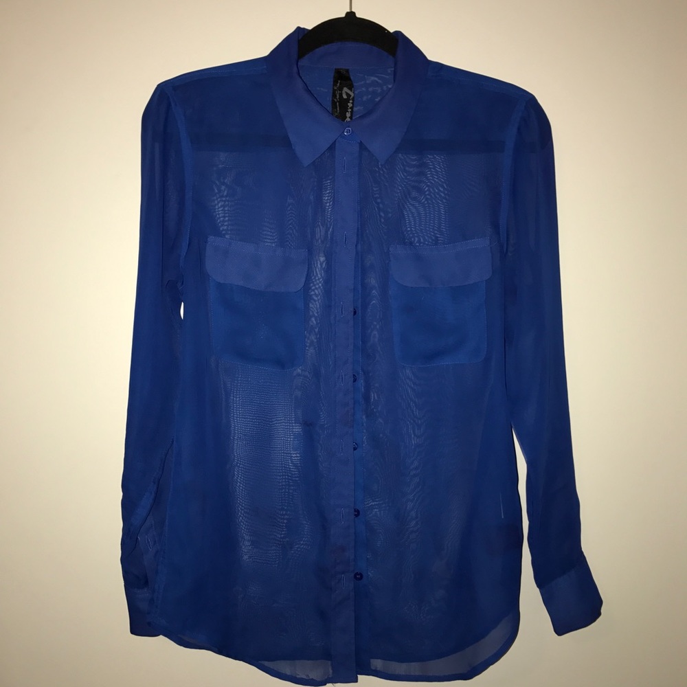 Transparent Blue Blouse