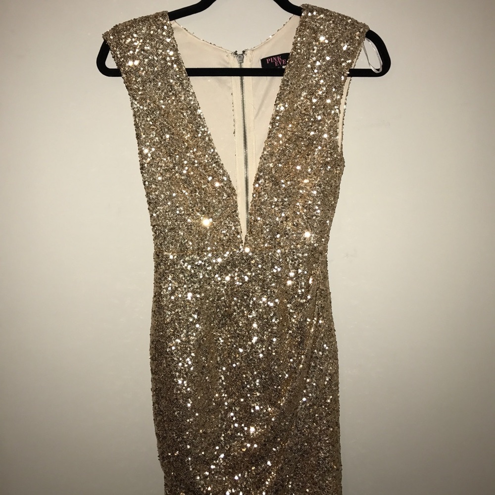 Glitter Embellished Bodycon Party Dress