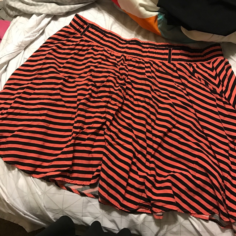 Stripped Skater Skirt
