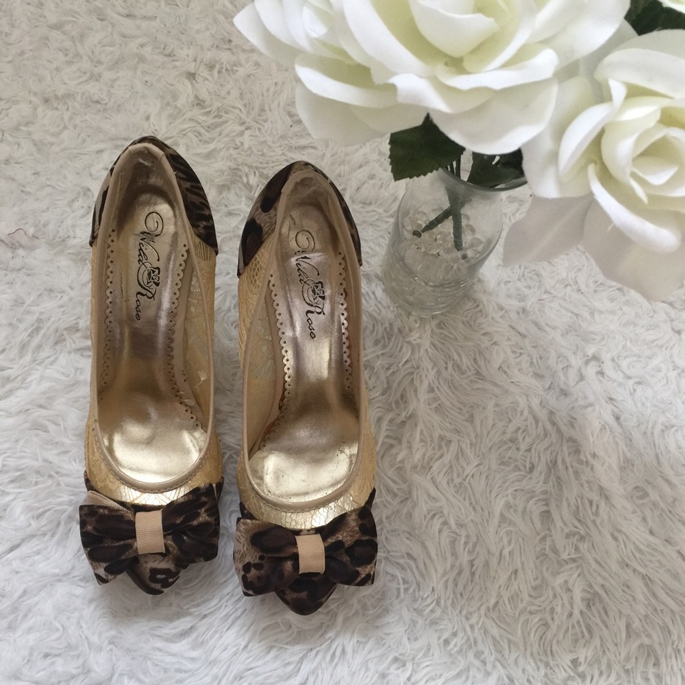 Leopard and Lace stilettos