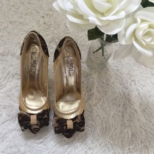 Leopard and Lace stilettos