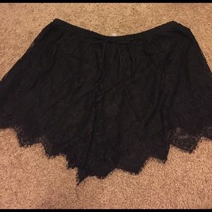 Black Lace Shorts