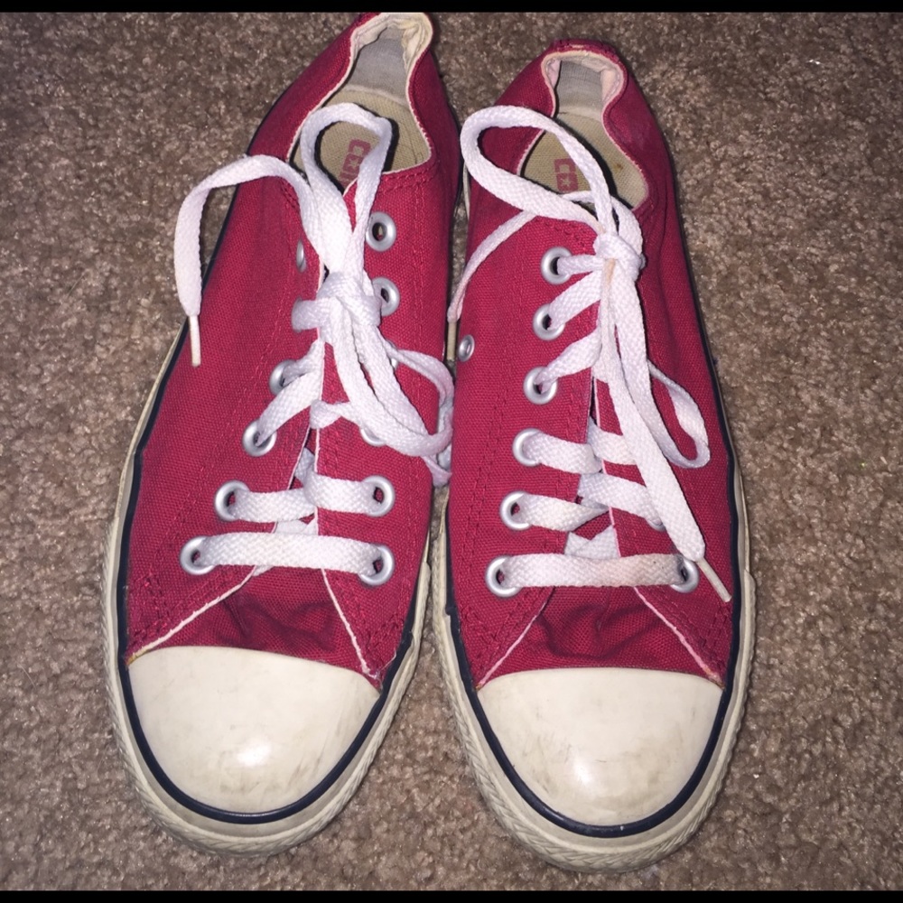 Red Converse Double Tongue