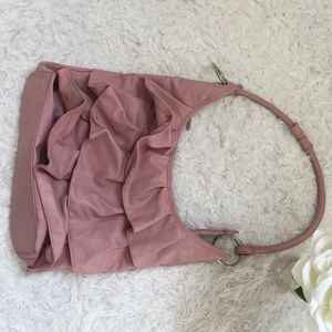 Vintage Rose-pink Pleather Handbag