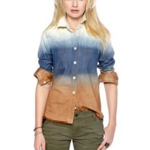 || Free People || Ombre Chambray Button Down Shirt