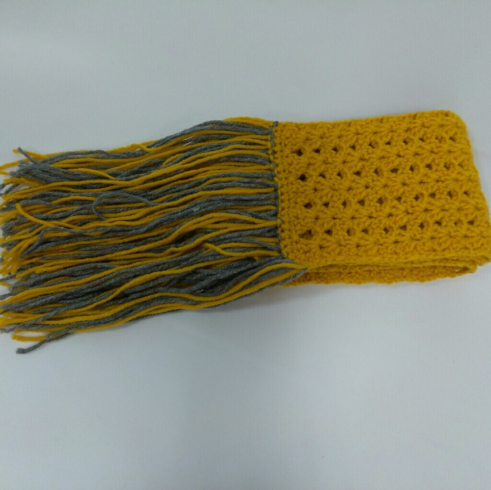 Shell stitch crochet scarf handmade women