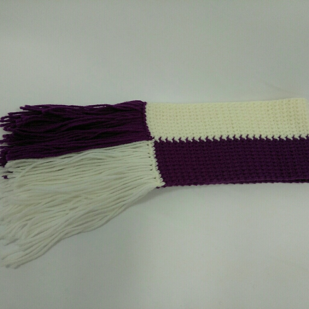 Half and half crochet scarf handmade women