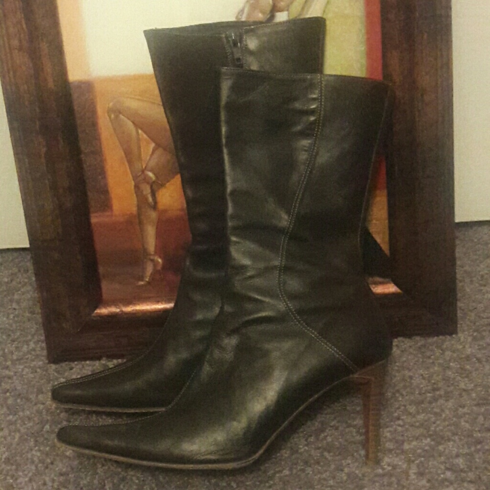 Brown Leather Boots (made in Italy)
