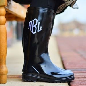 Women's Custom Monogrammed Rubber Rain Boots