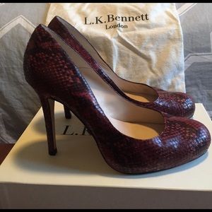 L.K. Bennett Snake heels