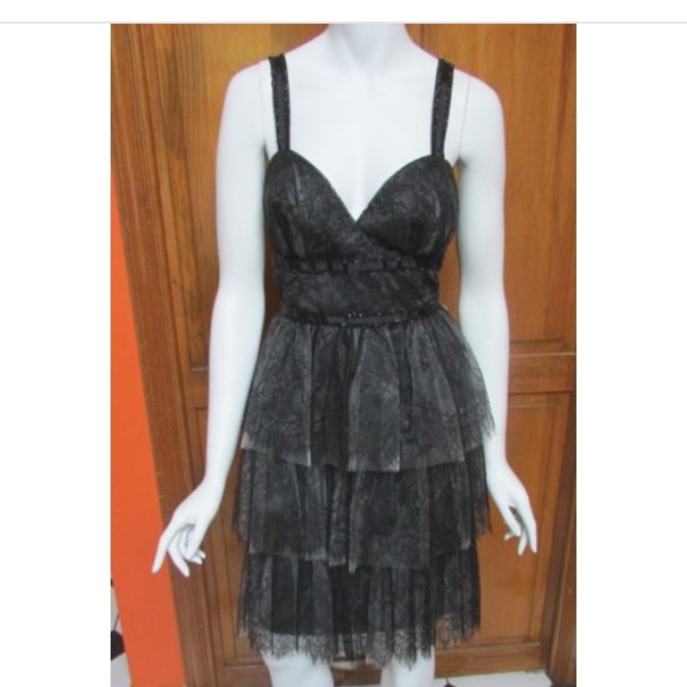 NWT Monique Lhullier black cocktail dress - Size 6