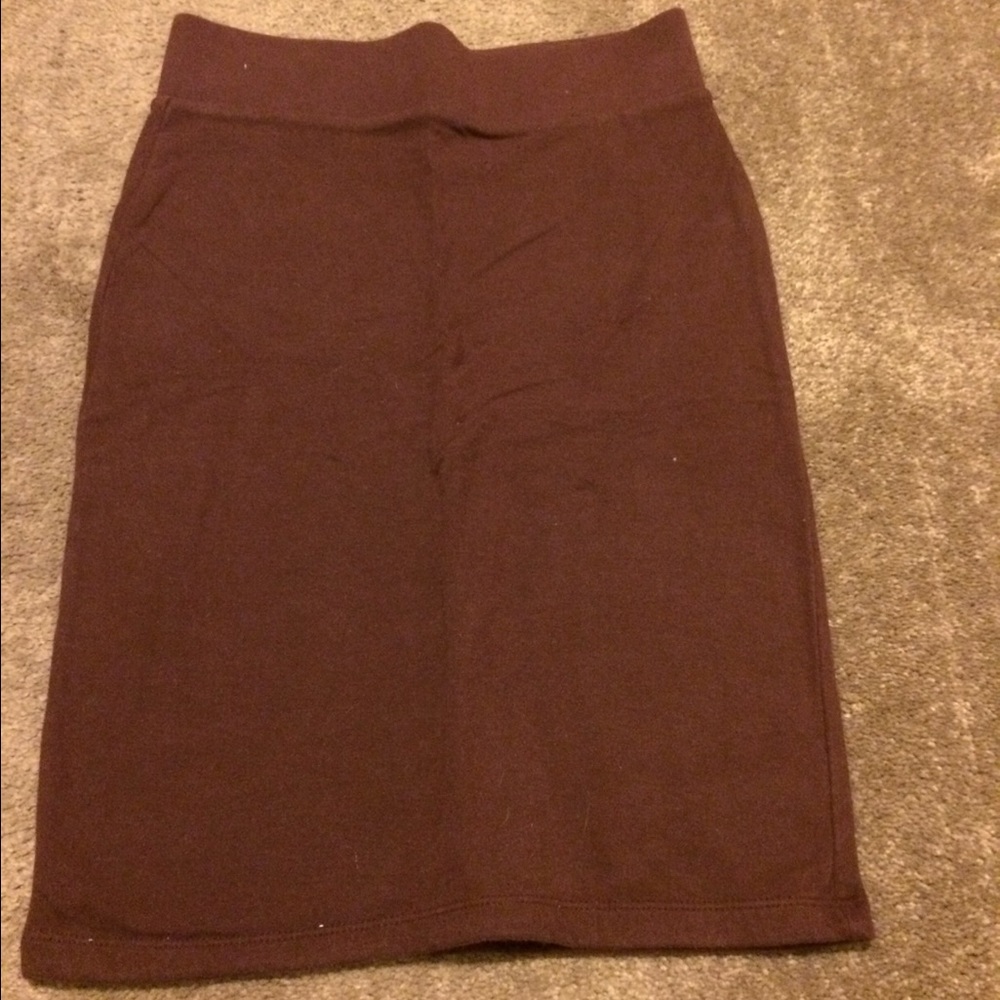 Burgundy Skirt. Size Small
