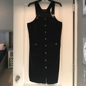 Women's black dungaree dress- NWOT- size US12