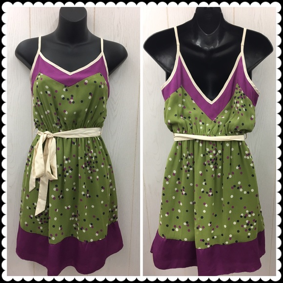 Ya Los Angeles Dresses & Skirts - Green Polka Dot Dress by YA LOS ANGELES. Sz Small
