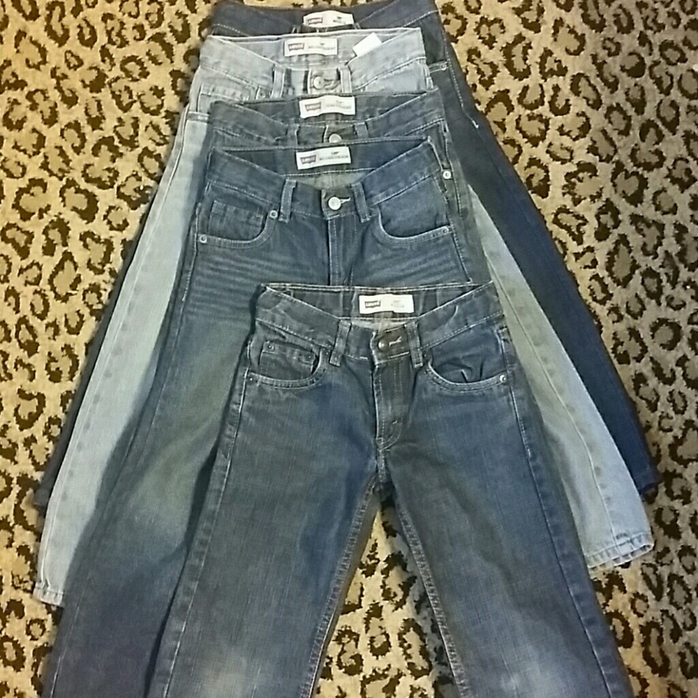 5 Gently Used Boys Levis Size 6