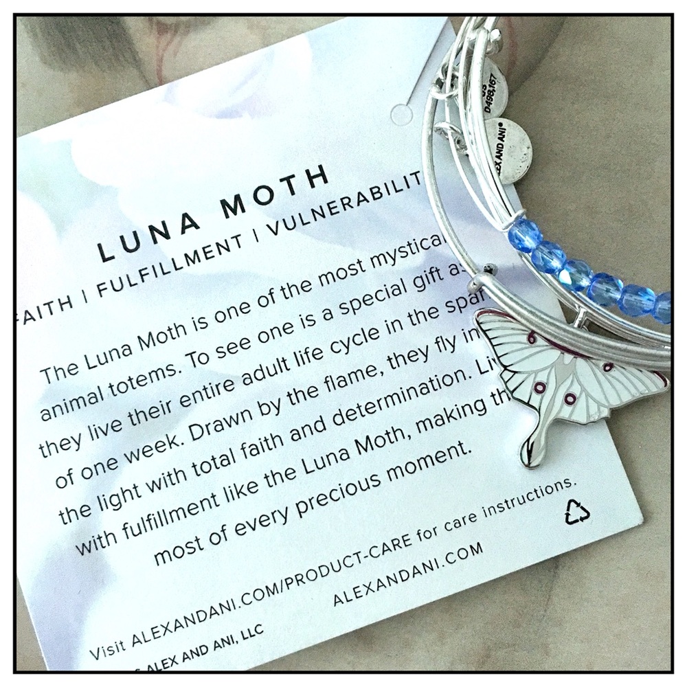 ✨Alex & Ani RARE Luna Moth Bracelet Set✨ - Picture 3 of 4