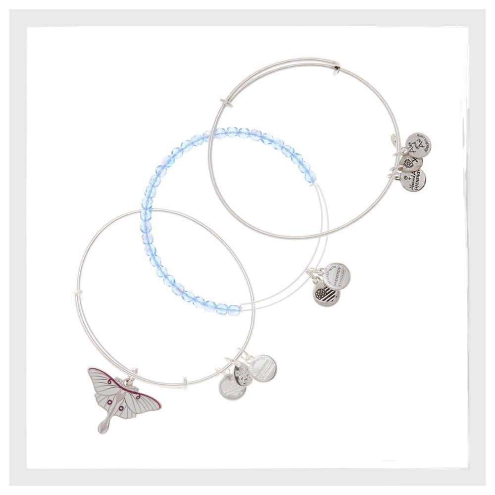 ✨Alex & Ani RARE Luna Moth Bracelet Set✨ - Picture 4 of 4