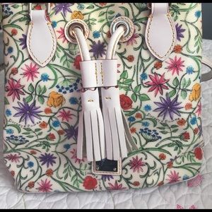 Donkey & Bourne Floral Leather Satchel.