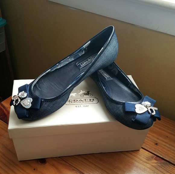 Coach Shoes - COACH flats, caper denim