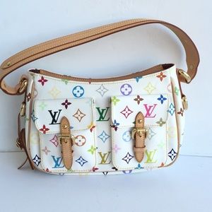Authentic Louis Vuitton Lodge Multicolor White PM