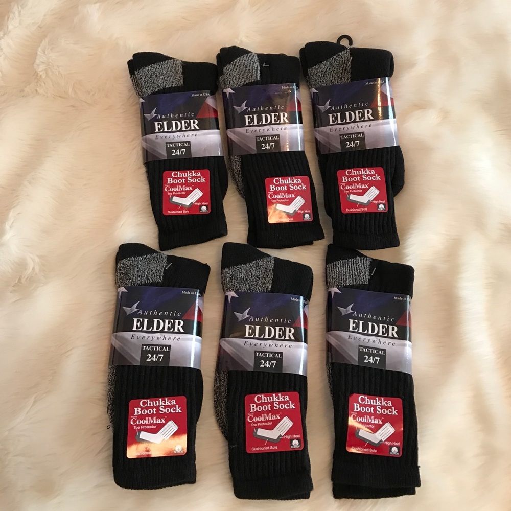 Six Pairs Law Enforcement-Issued Tactical Socks