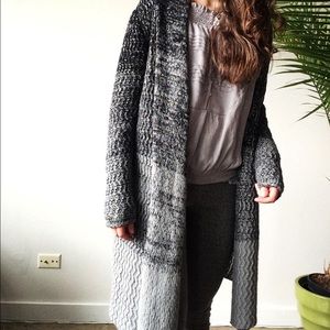 Long, grey sweater