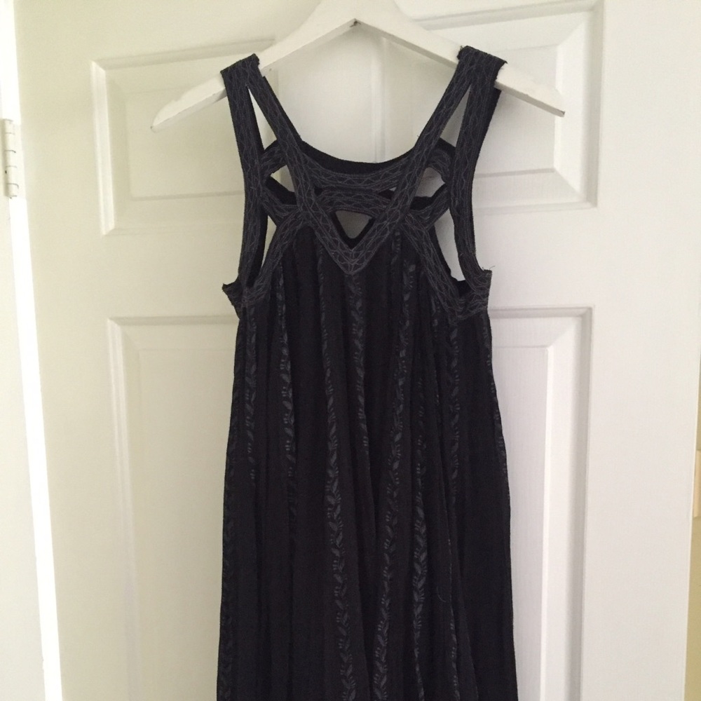 Free People Black Cut out dress