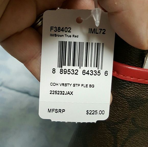 NWT Coach Varsity stripe file bag crossbody - Picture 6 of 8