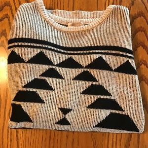 Tribal print knit sweater