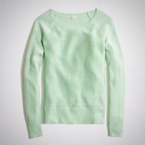 {J. Crew} mint green merino wool sweater