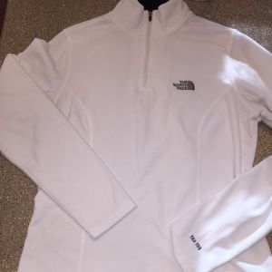 North Face Super Soft White thin fleece