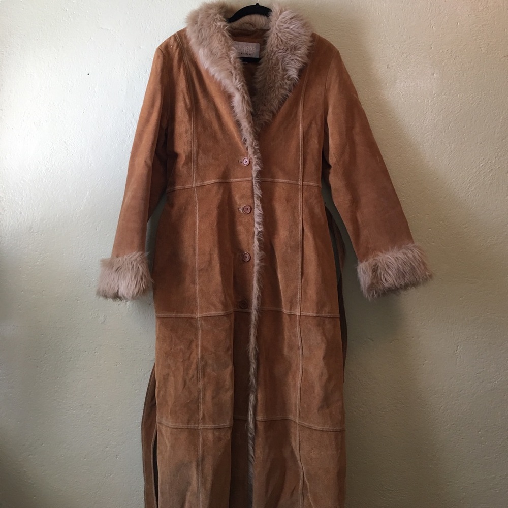 Long suede coat