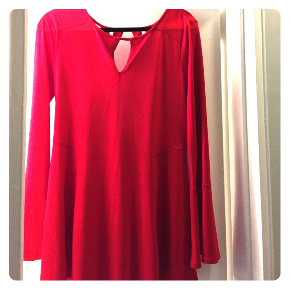 Express top- red tunic