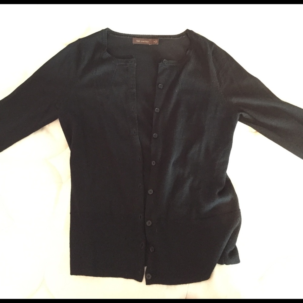Black cardigan from the Limited