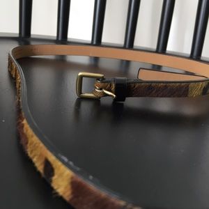 J.Crew Skinny Camo Calf Hair Belt