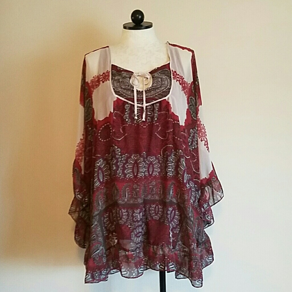 Free People Butterfly sleeve tunic