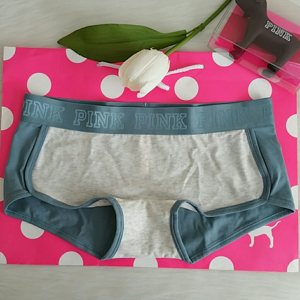 X Nwt Beautiful Pink Vs Logo Boyshort Size M - Picture 1 of 4