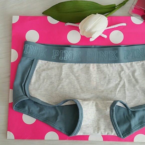 X Nwt Beautiful Pink Vs Logo Boyshort Size M - Picture 2 of 4