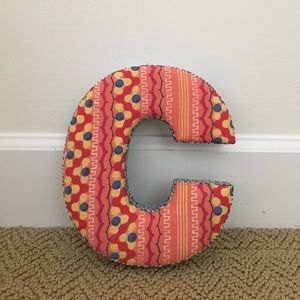 Anthropologie C initial wall hanging