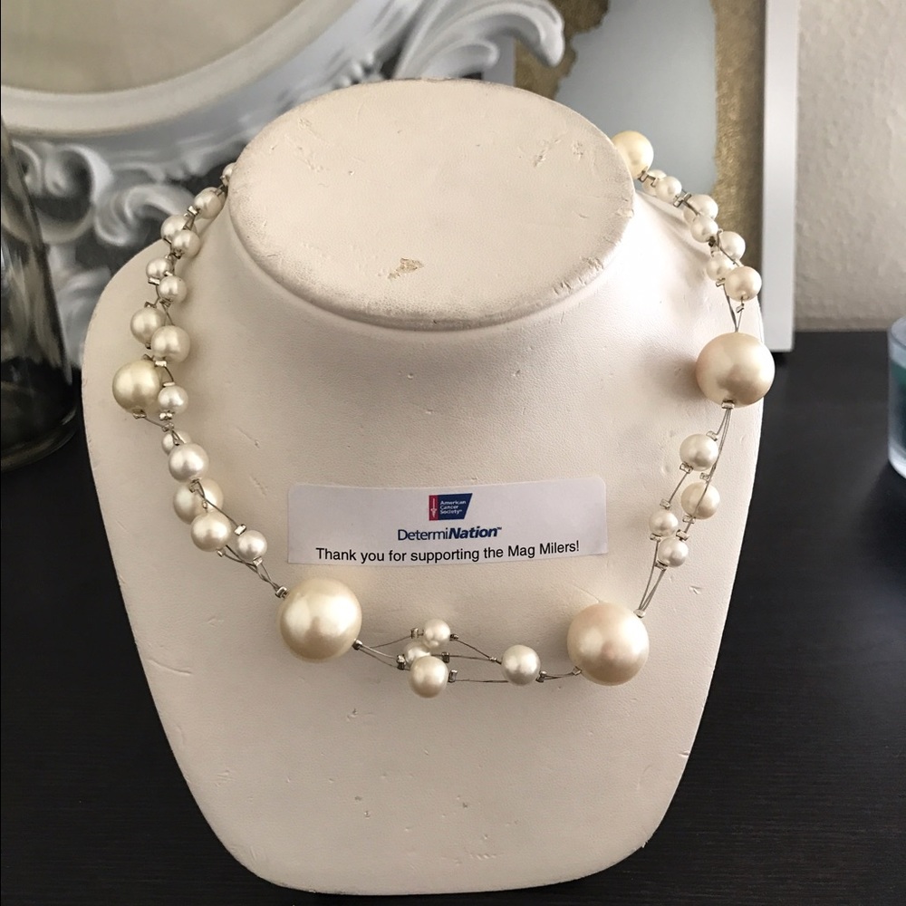 Delicate and Unique Pearl String Necklace