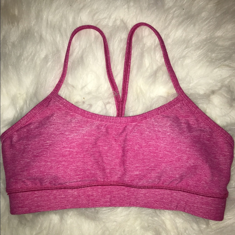 Pink lululemon sports bra