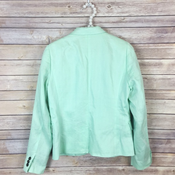 SOLD 💛 j. crew // linen schoolboy blazer in mint - Picture 5 of 6