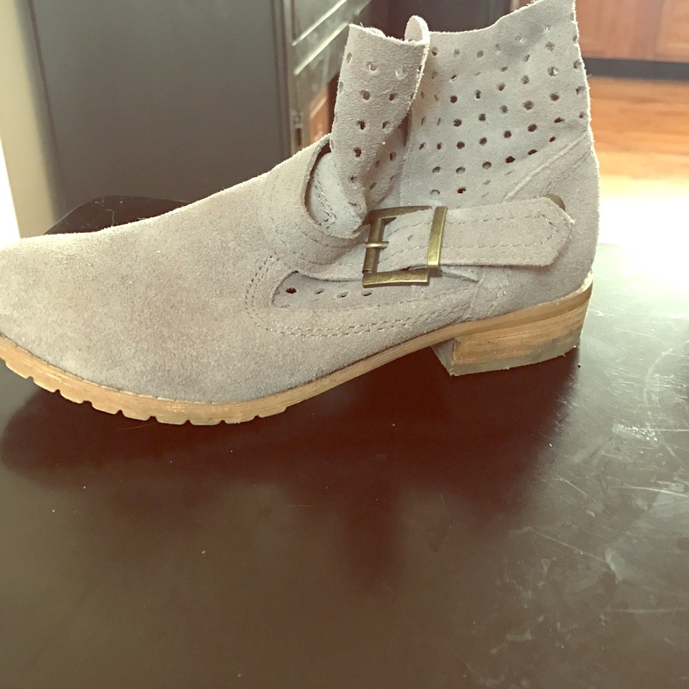Laser cut ankle booties