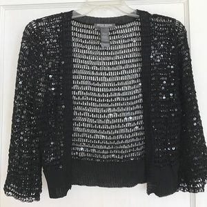 Bisou Bisou Black Sequin Shrug