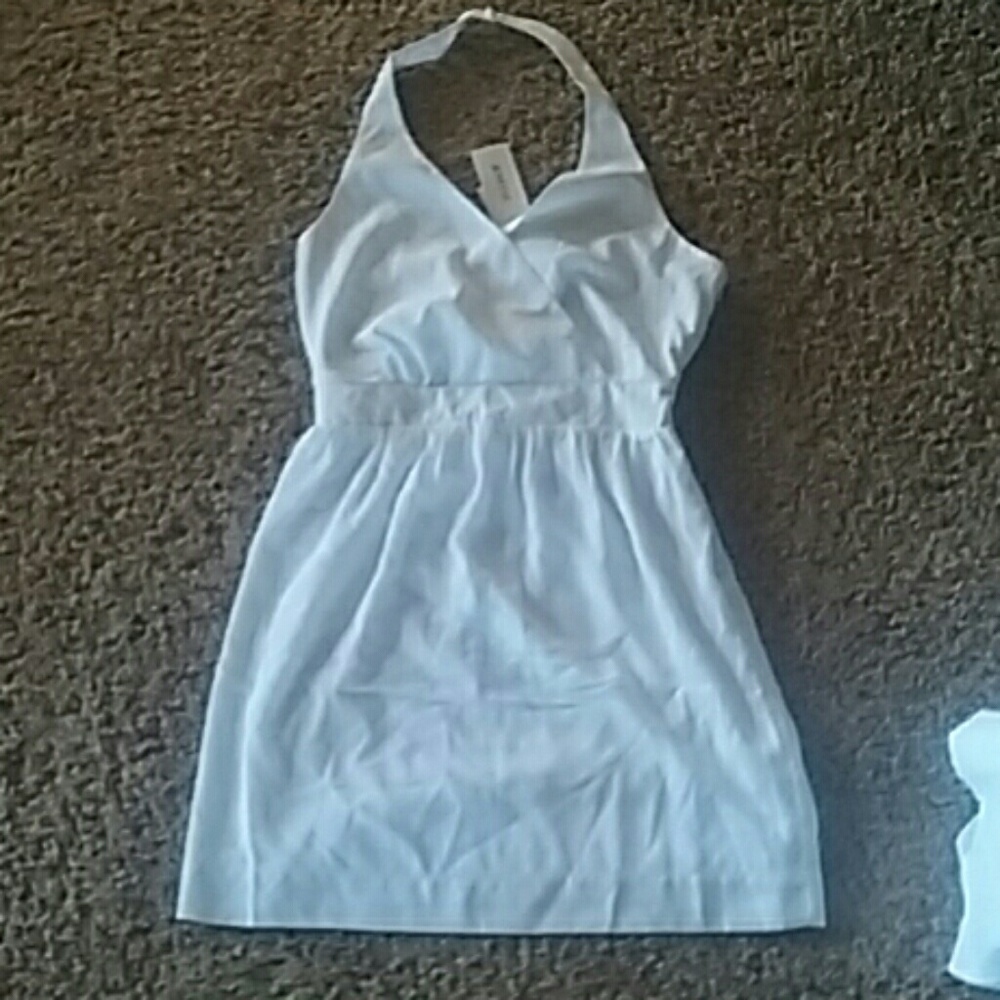 Bnwt white halter dress.