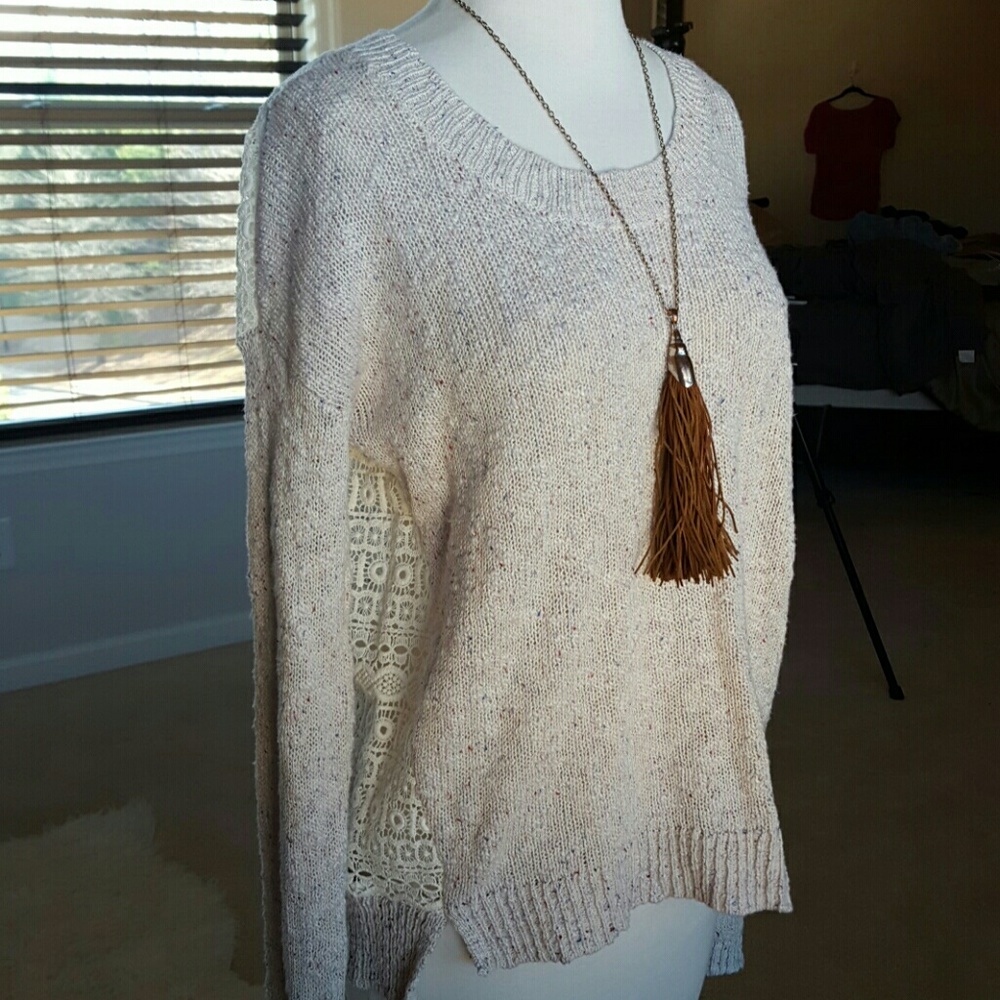 [Maison Jules]  NWT crochet and knit sweater
